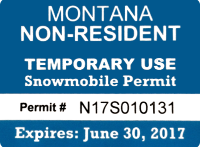 Snowmobile Non-Resident Permit | Big Boys Toys | Bozeman, MT