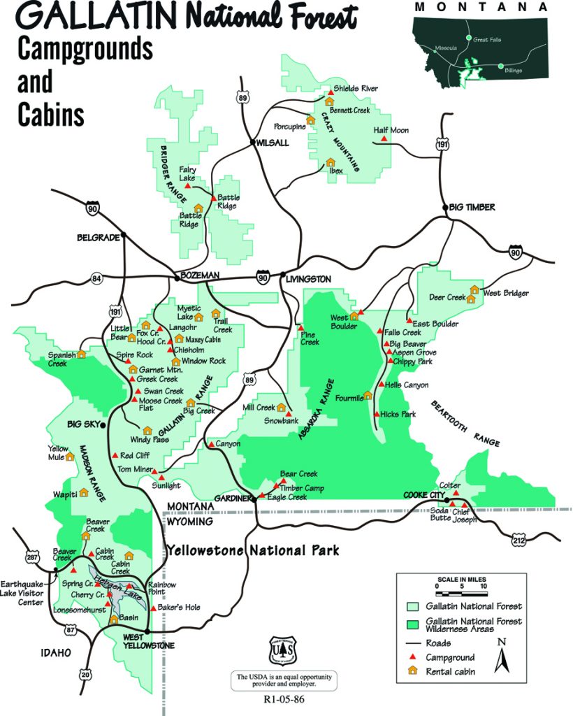 Southwest Montana Cabins & Campgrounds Map | Big Boys Toys | Rentals | Bozeman, MT